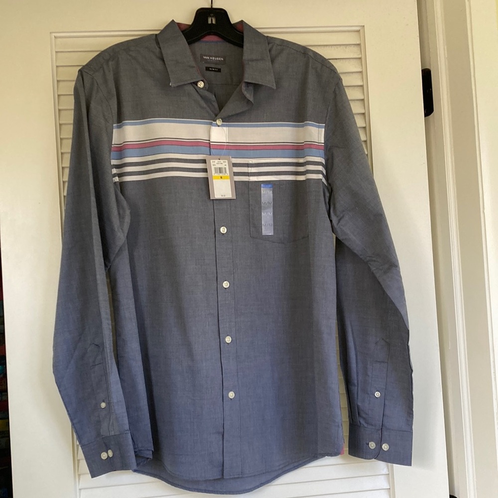 Van Heusen Mens Casual Dress Shirt, Medium